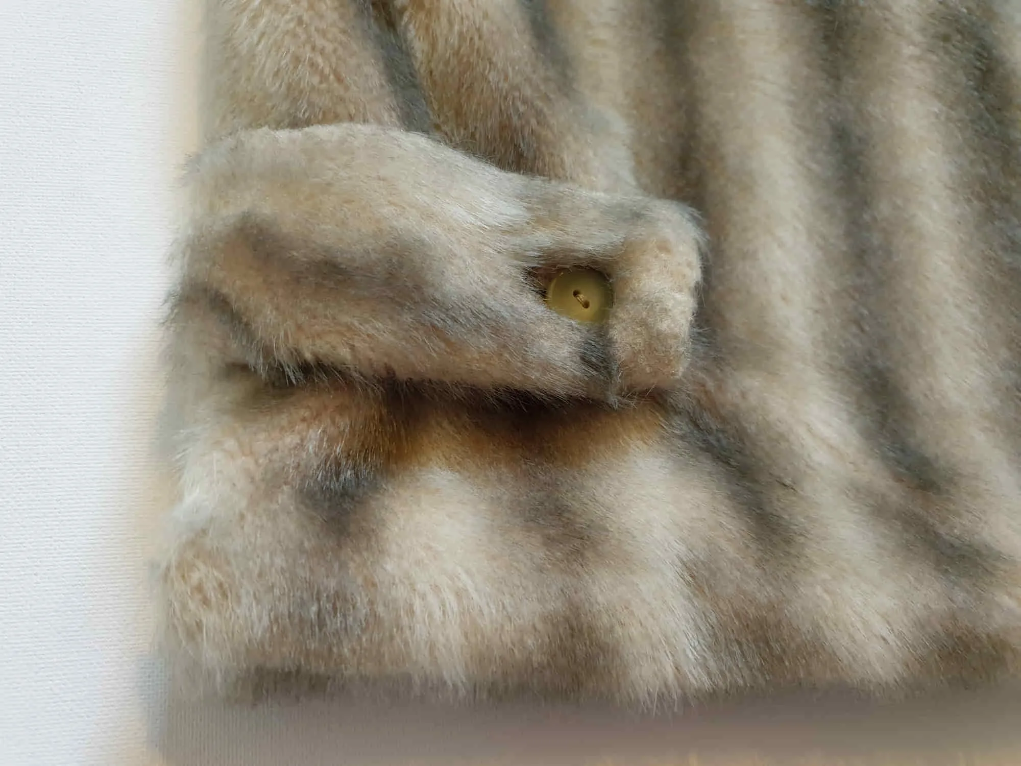 1960s Grey Faux Fur Vest by Lesleys - XS
