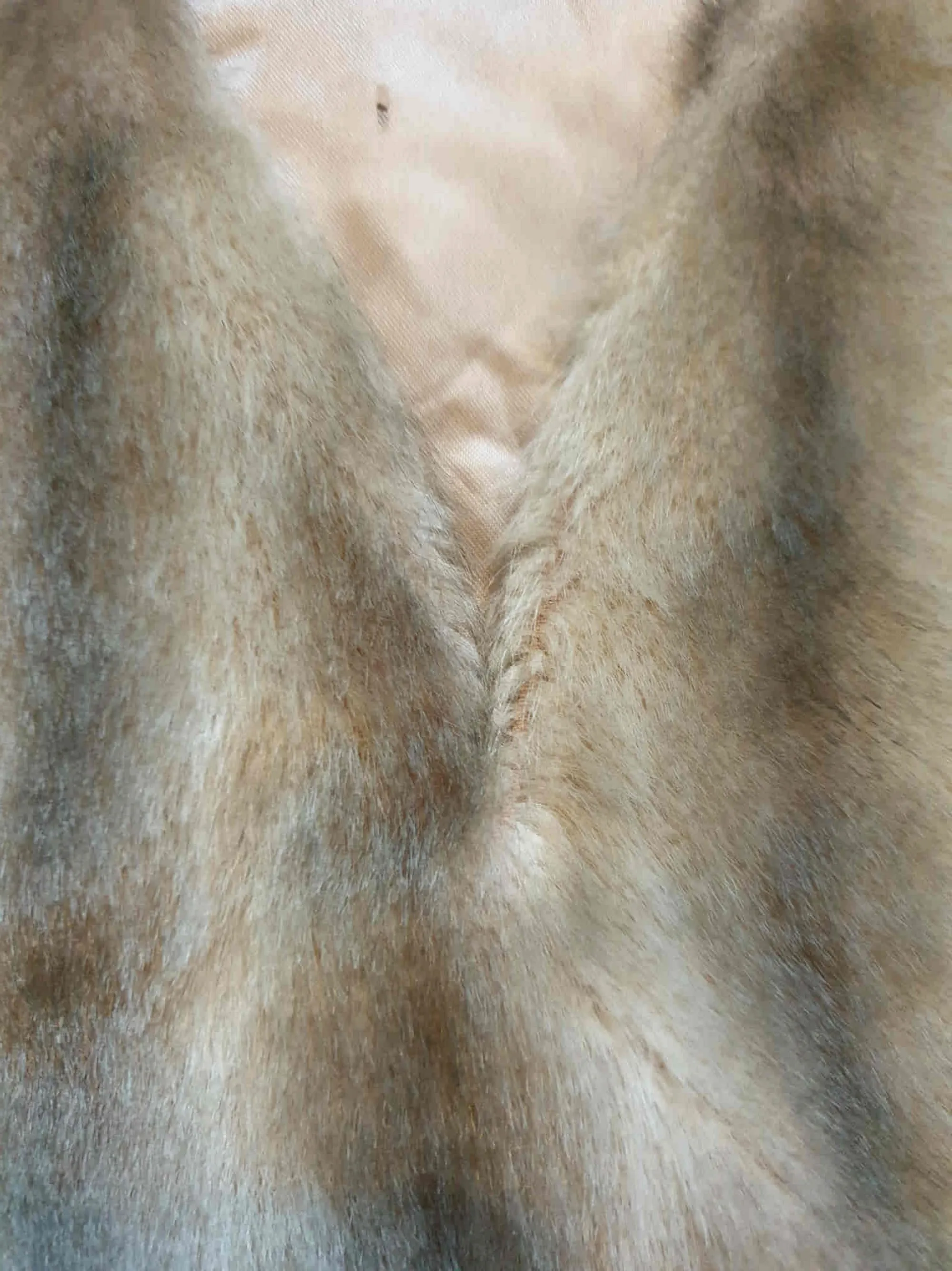 1960s Grey Faux Fur Vest by Lesleys - XS
