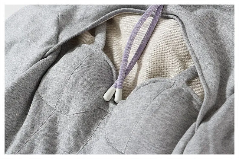 CASUAL CROP  PULL OVER HOODIE