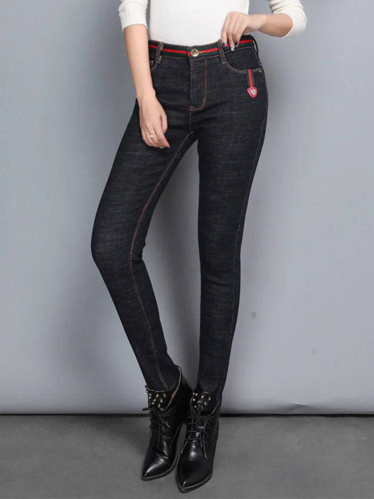 Casual High Waist Stretch Slim Denim Pants