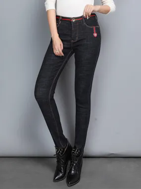 Casual High Waist Stretch Slim Denim Pants