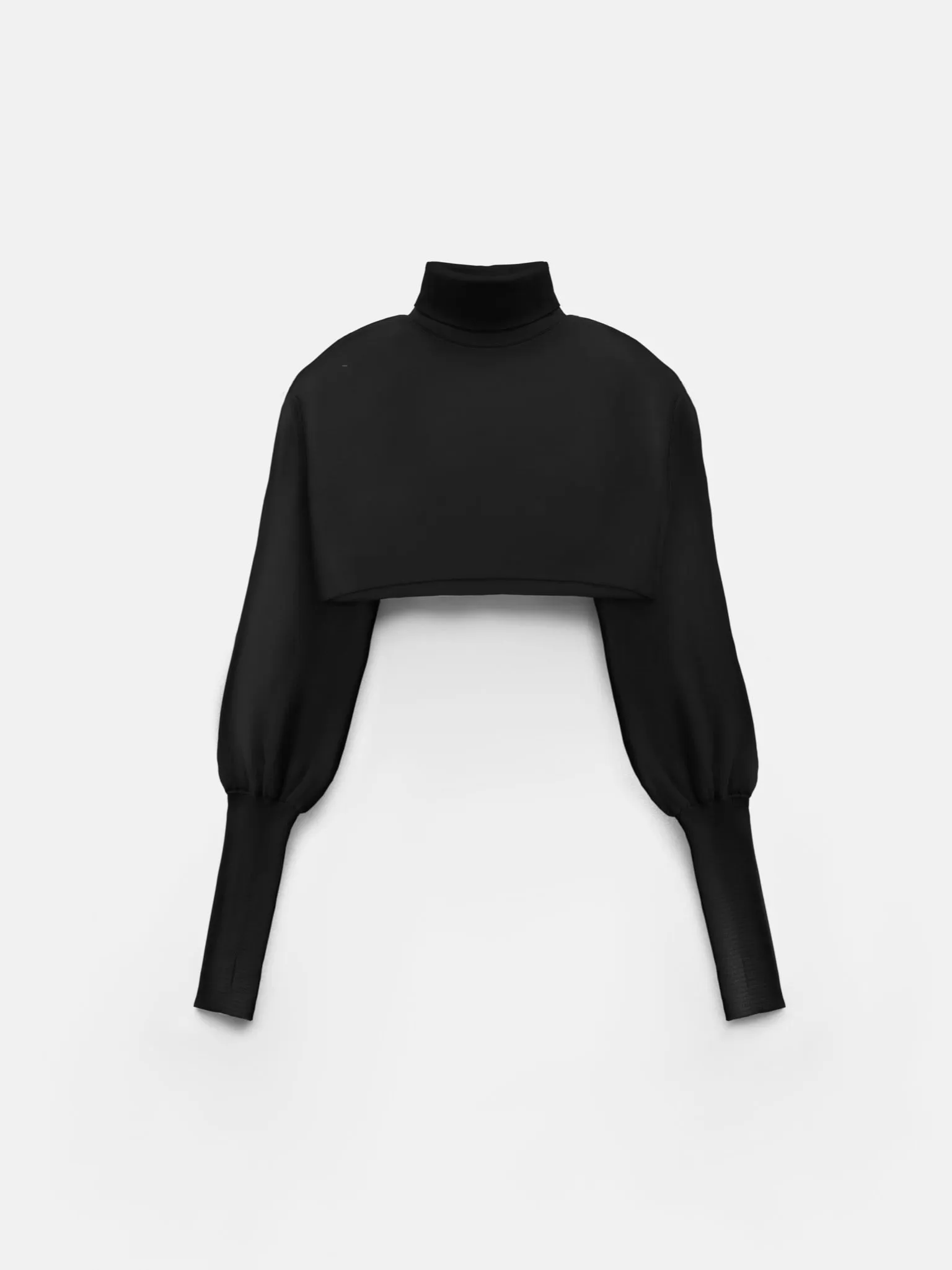 Crop Collar Sweater - Black