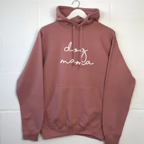 Dog Mama Retro Script Hoodie- Dusty Pink 24