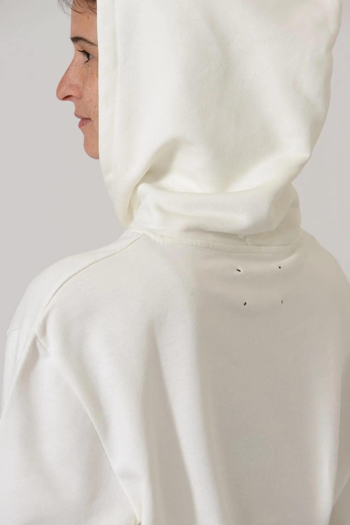 Early High-Stitch Logo Hoodie - Ecru/Latte