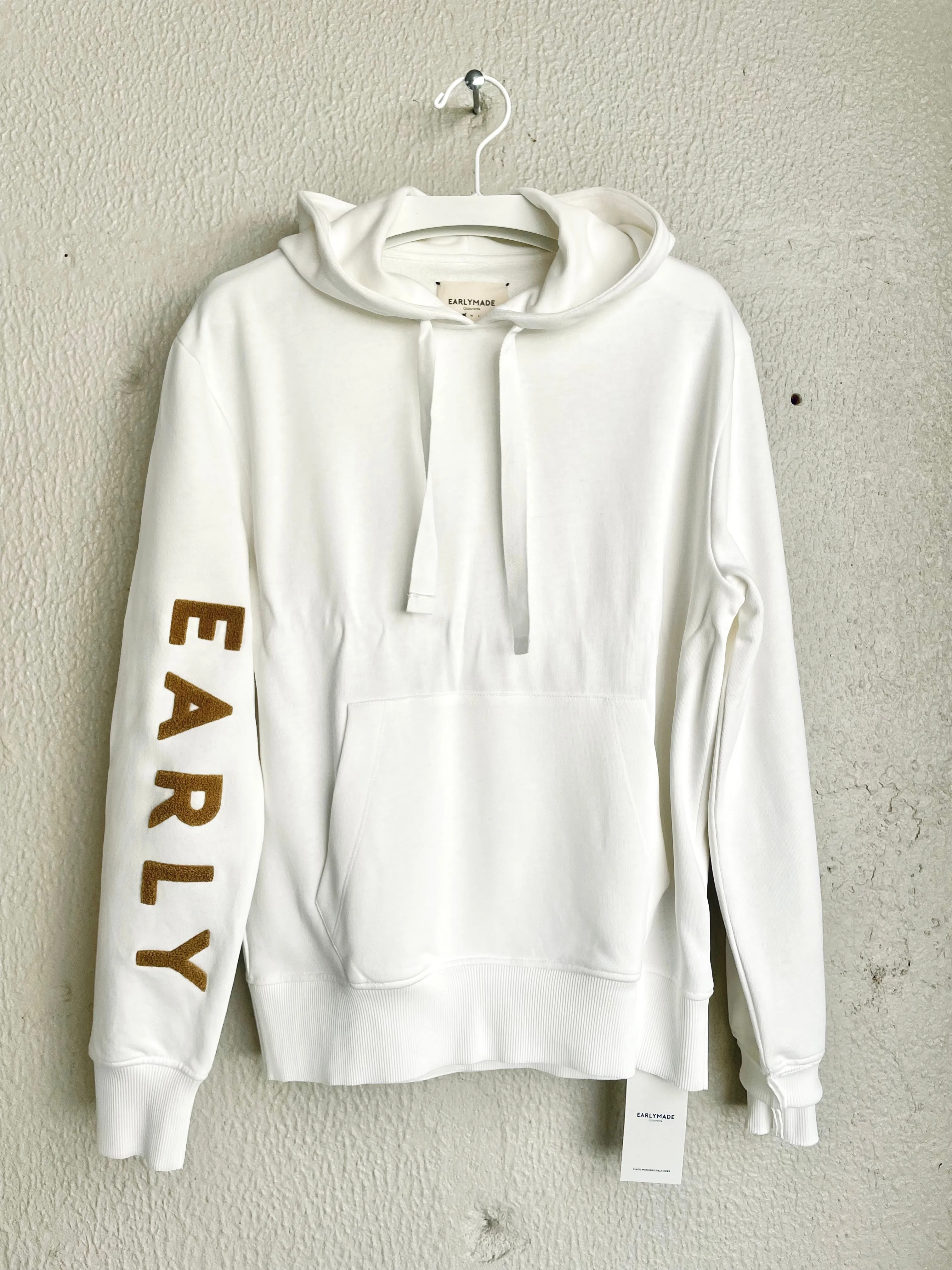 Early High-Stitch Logo Hoodie - Ecru/Latte