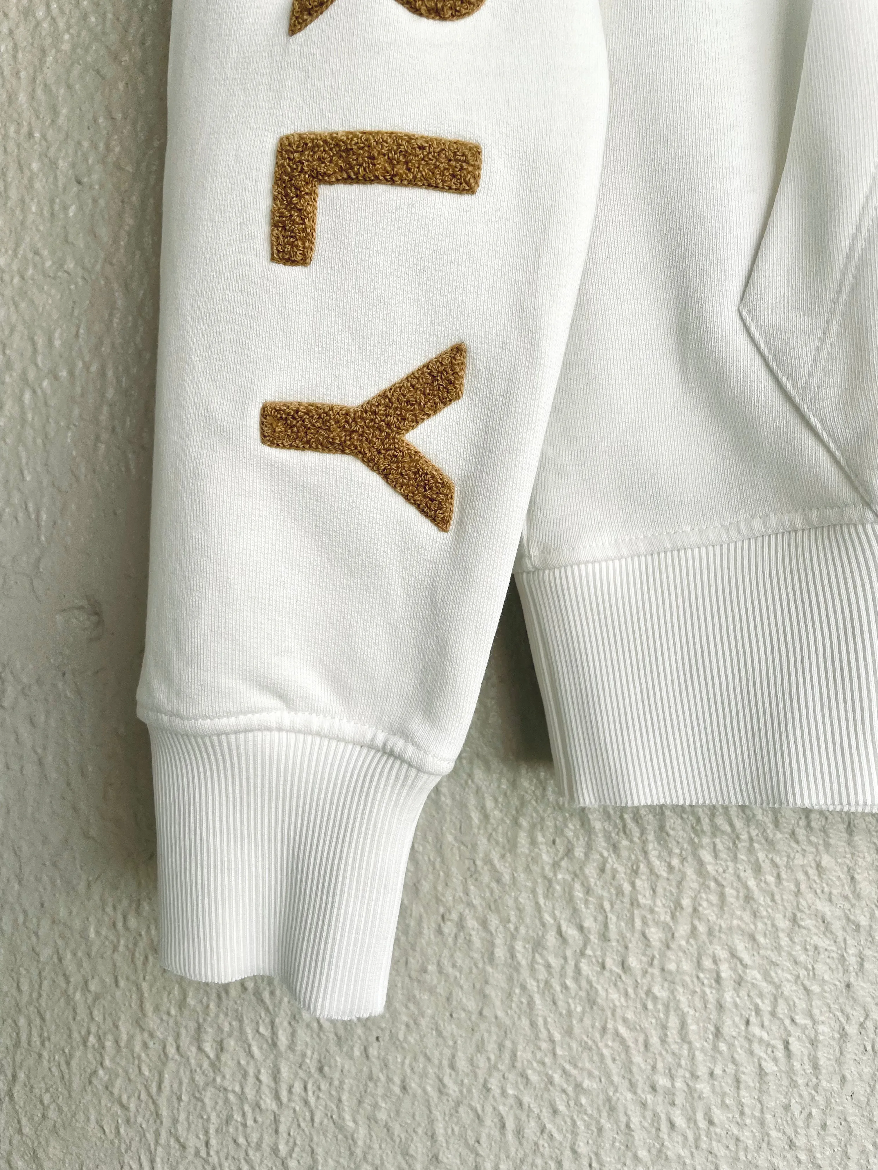 Early High-Stitch Logo Hoodie - Ecru/Latte