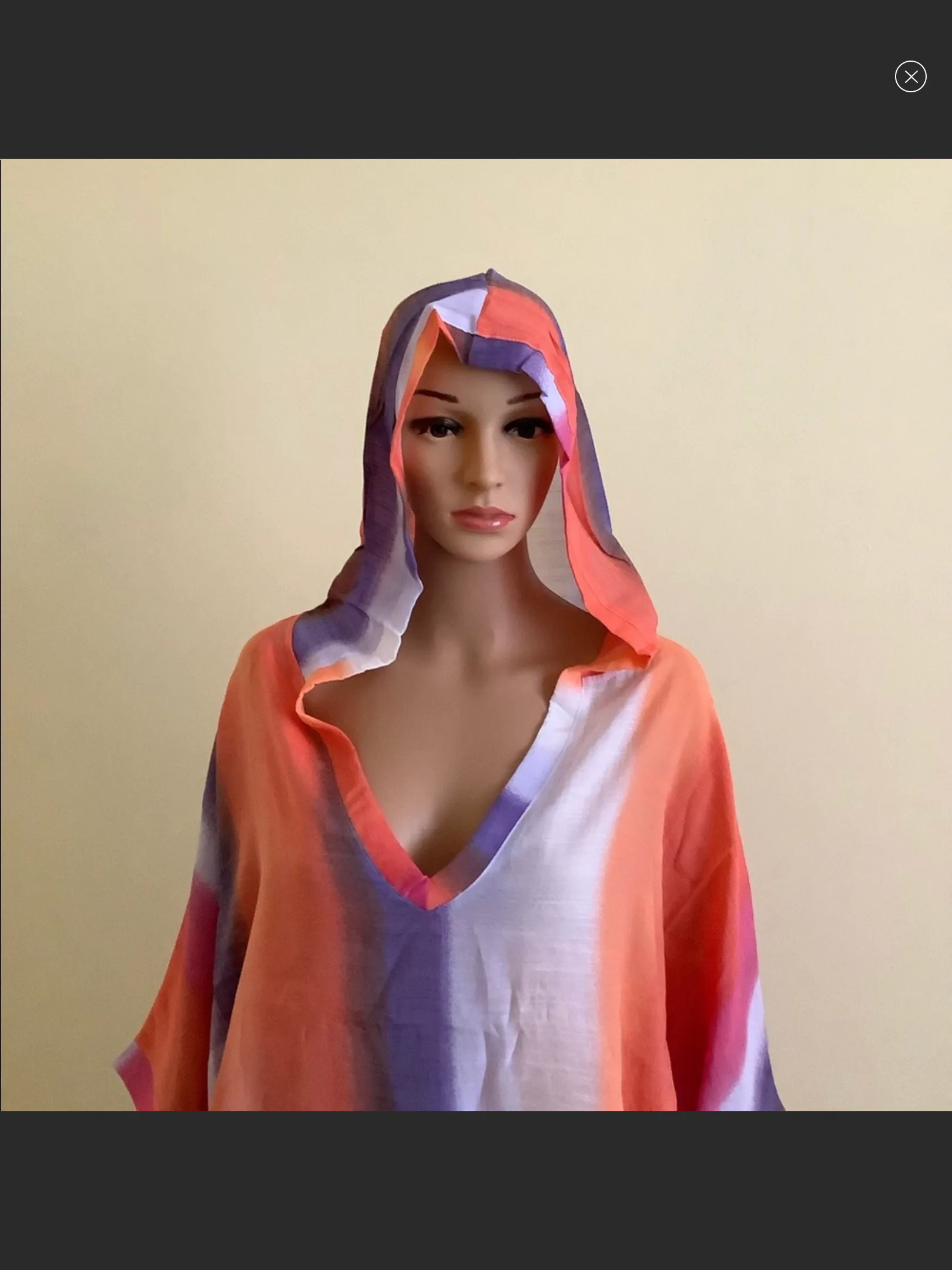 GAUZE CAFTAN HI-LO TOP