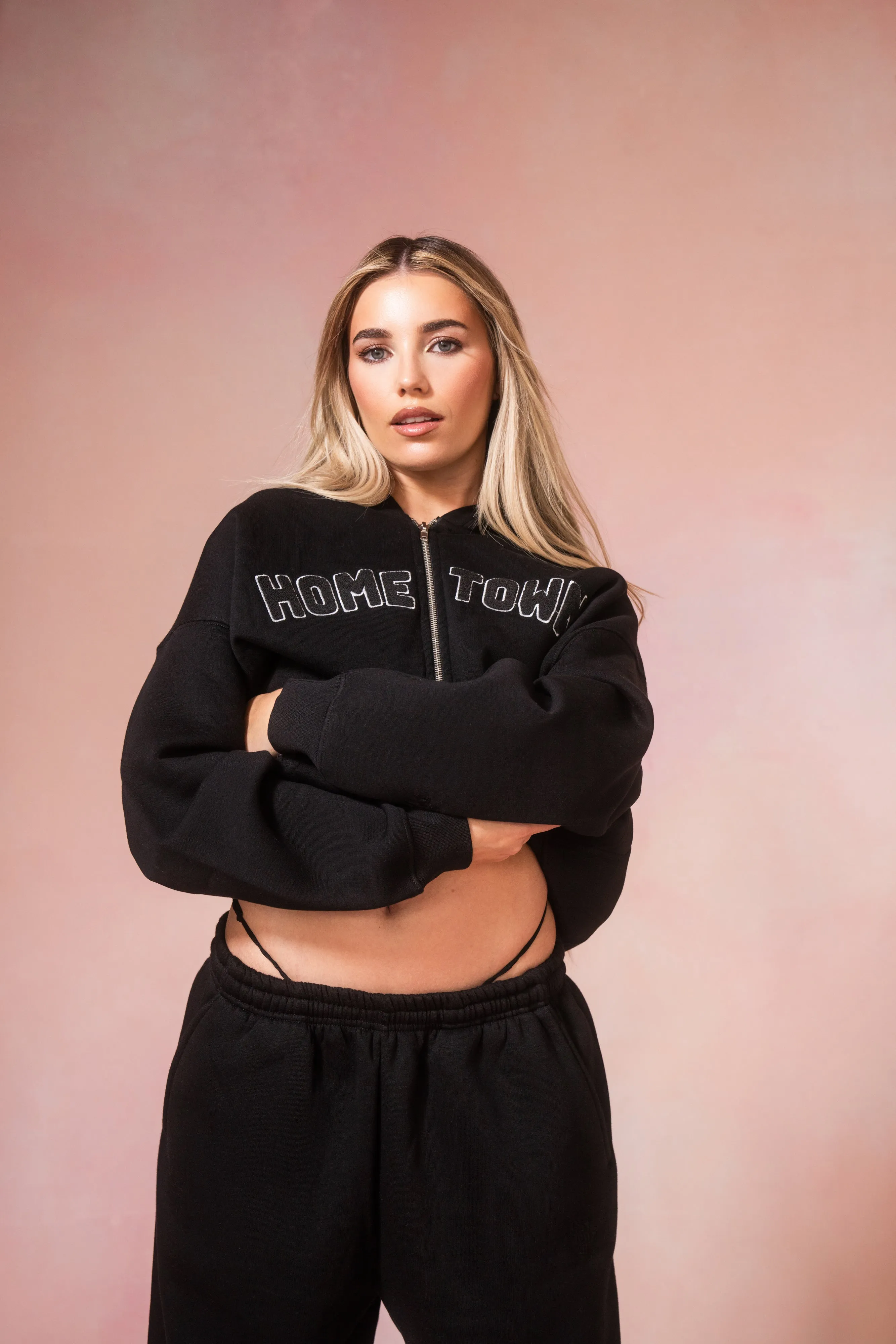 Hometown Black Zip Hoodie
