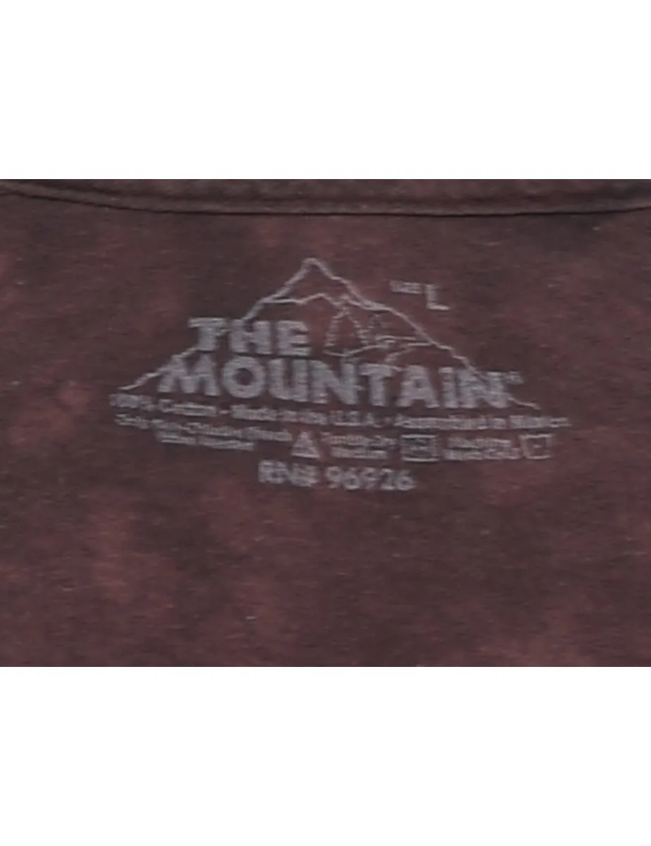 Horse Design The Mountain Tie Dye T-Shirt - L