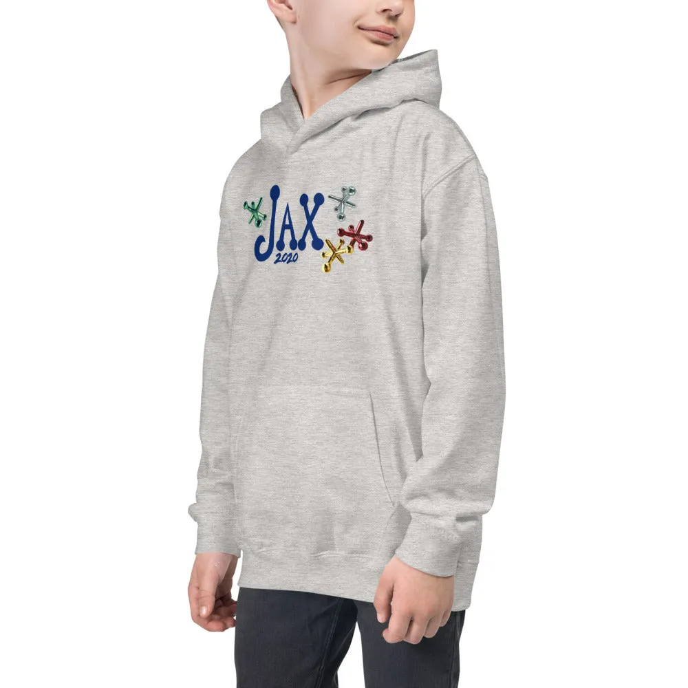Kids Logo Hoodie - Navy Blue Lettering