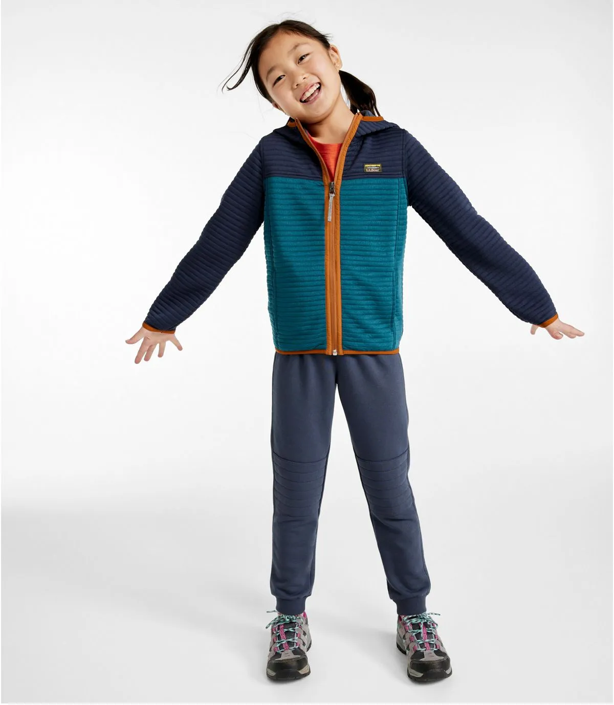 L.L. Bean Kid's Airlight Full-Zip Colorblock