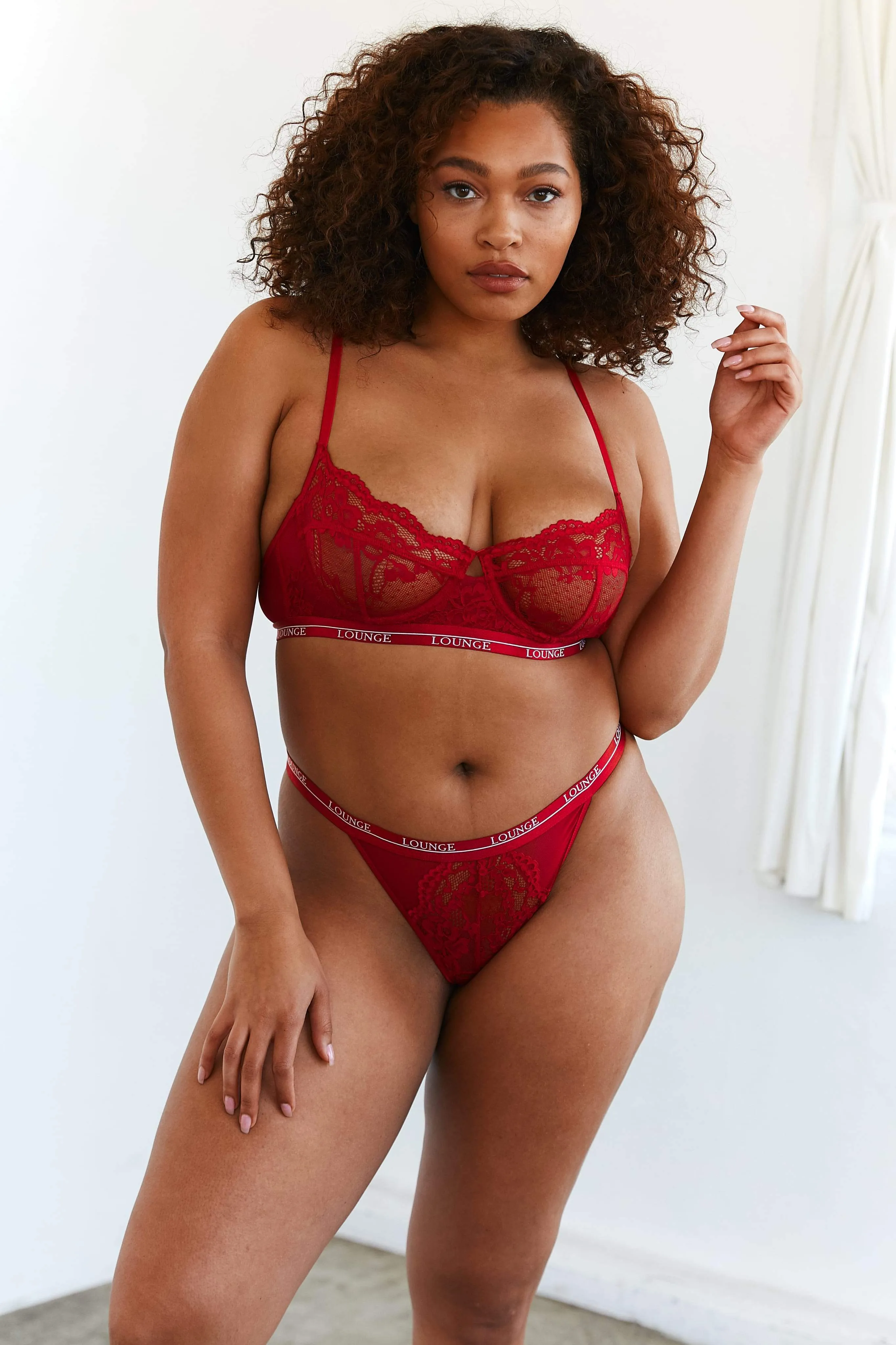 Maroon Blossom Balcony Bra & Thong