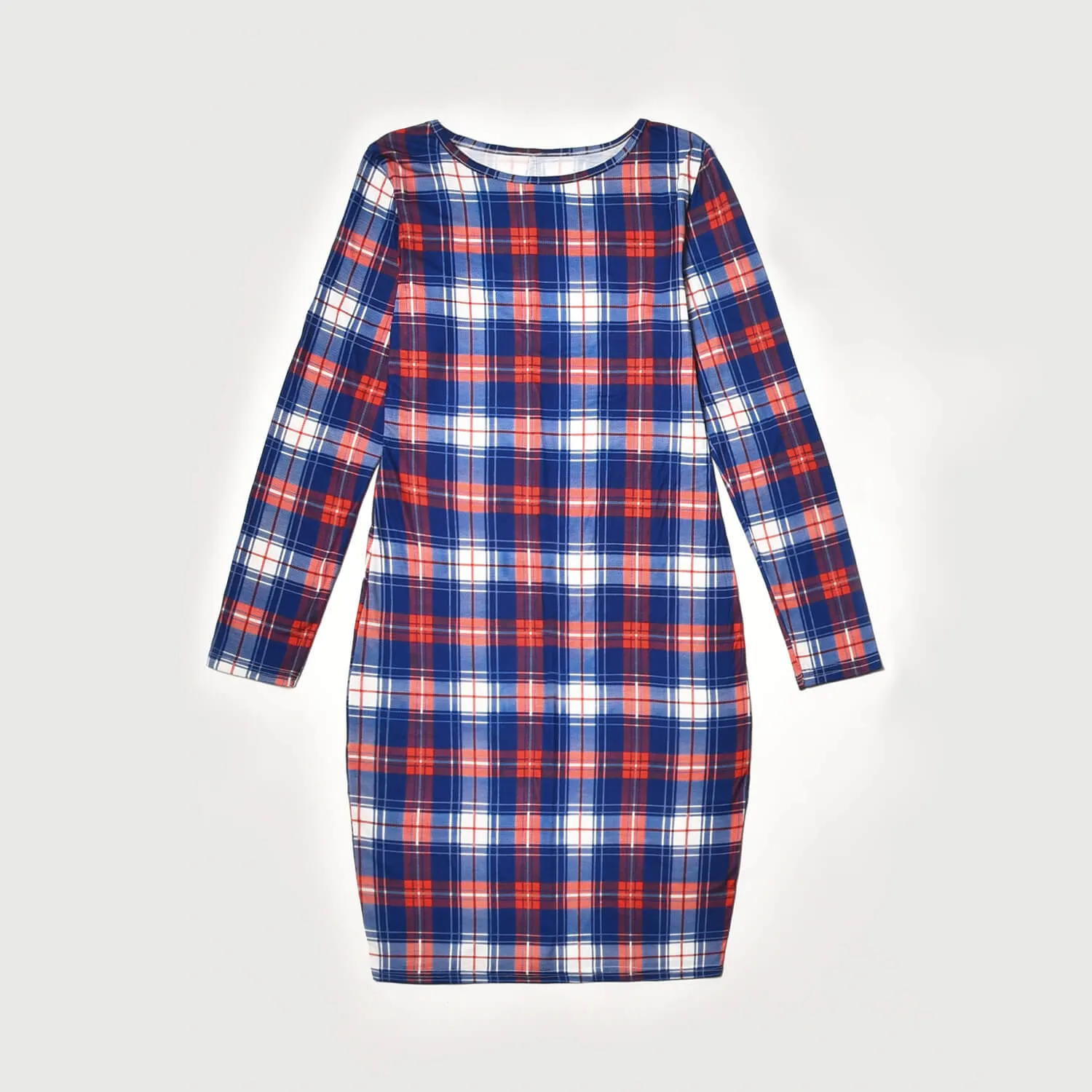 Mommy and Me Dress/Romper Mother Daughter Dresses Long Sleeve Plaid Family Matching Clothing