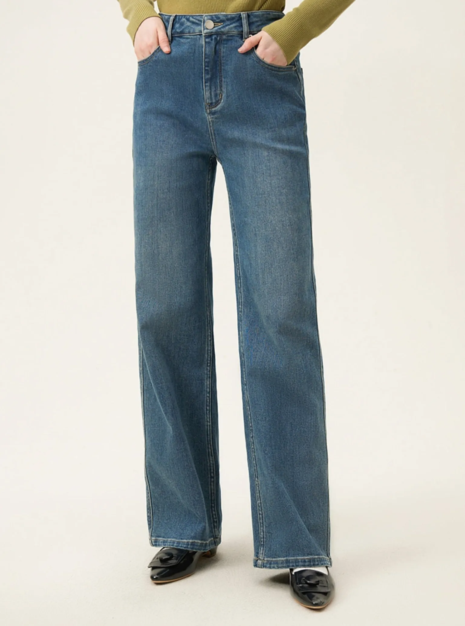 Narrow Straight High Waist Long Pants