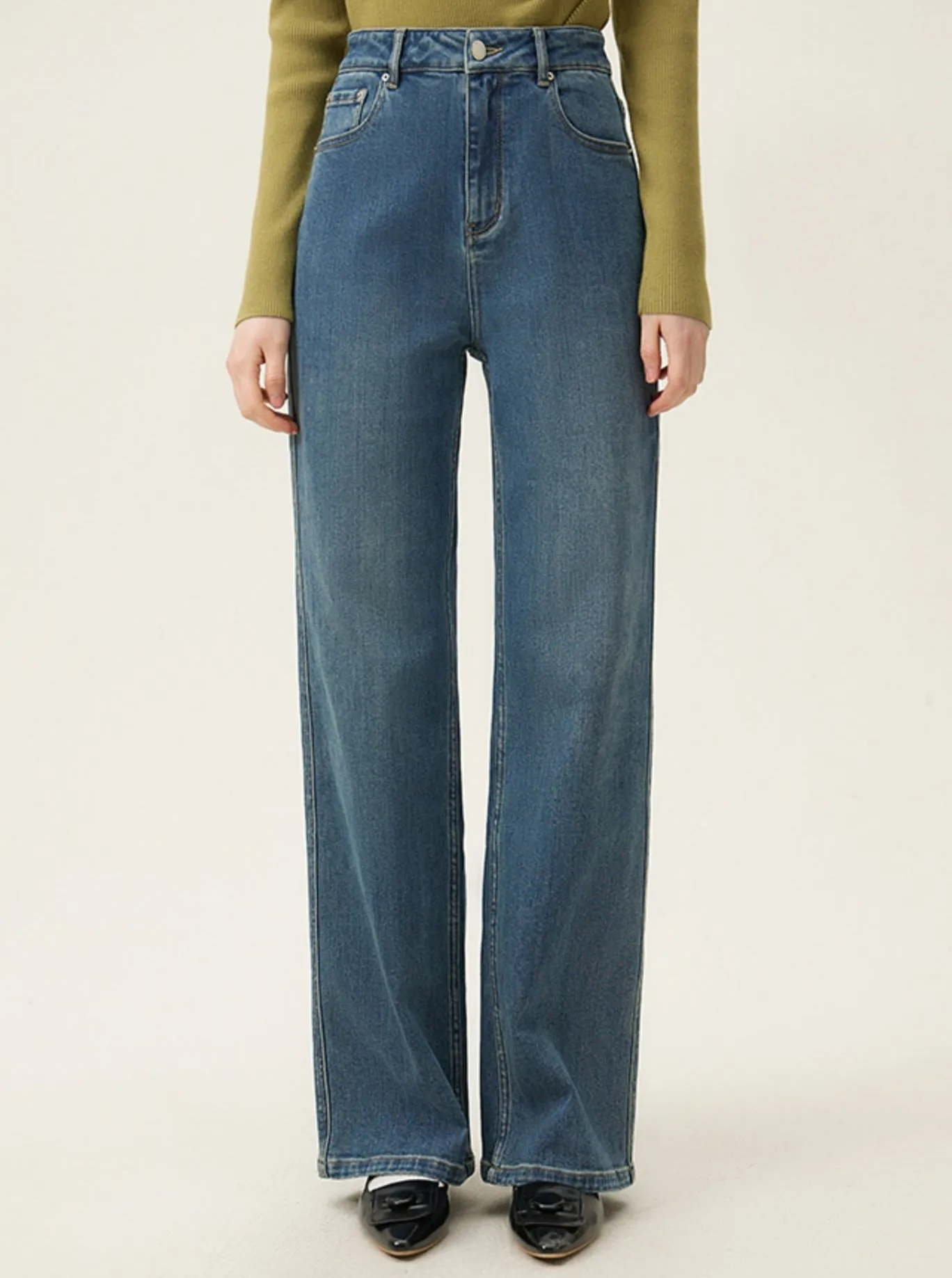 Narrow Straight High Waist Long Pants