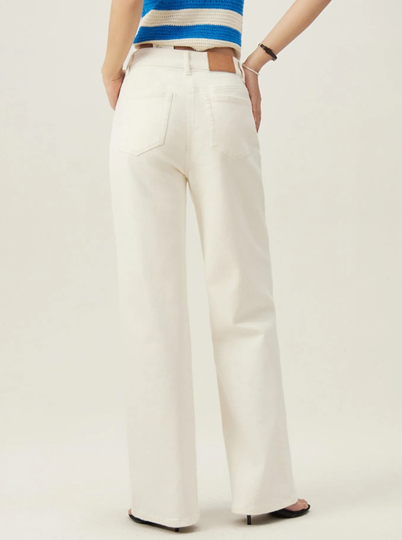 Narrow Straight High Waist Long Pants