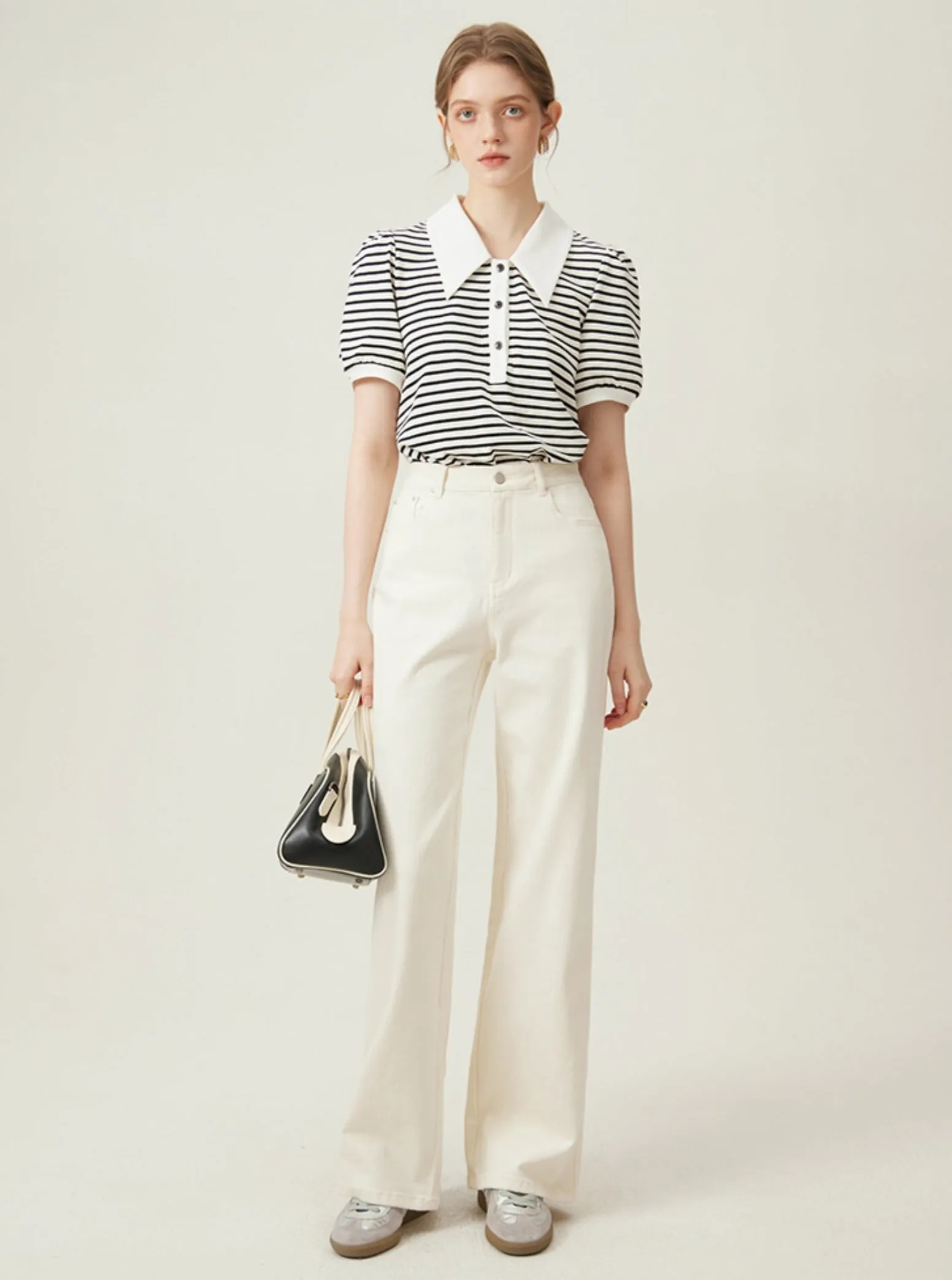 Narrow Straight High Waist Long Pants