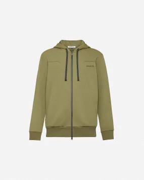 Nylon and Cotton Hoodie PR462717 Khaki