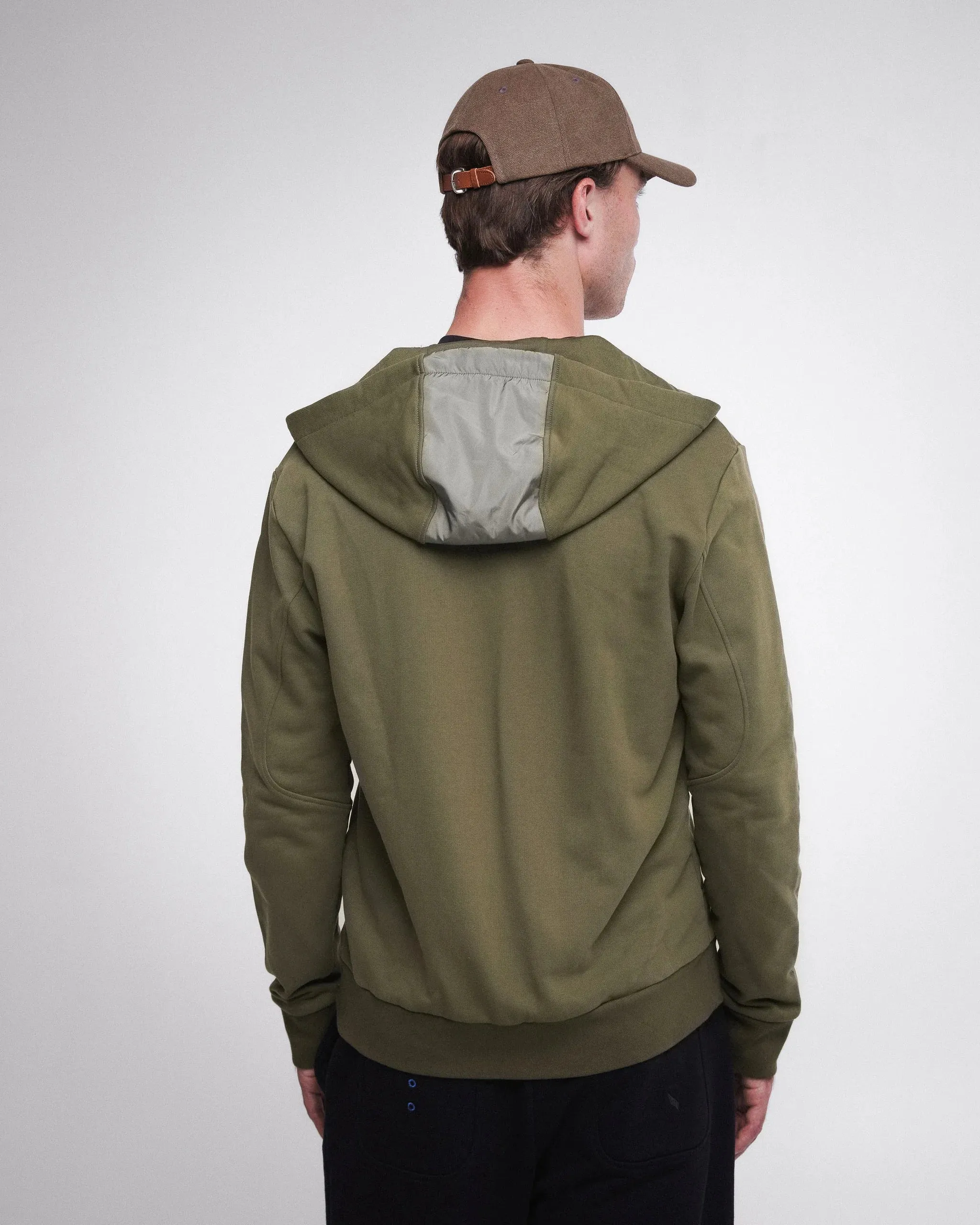 Nylon and Cotton Hoodie PR462717 Khaki