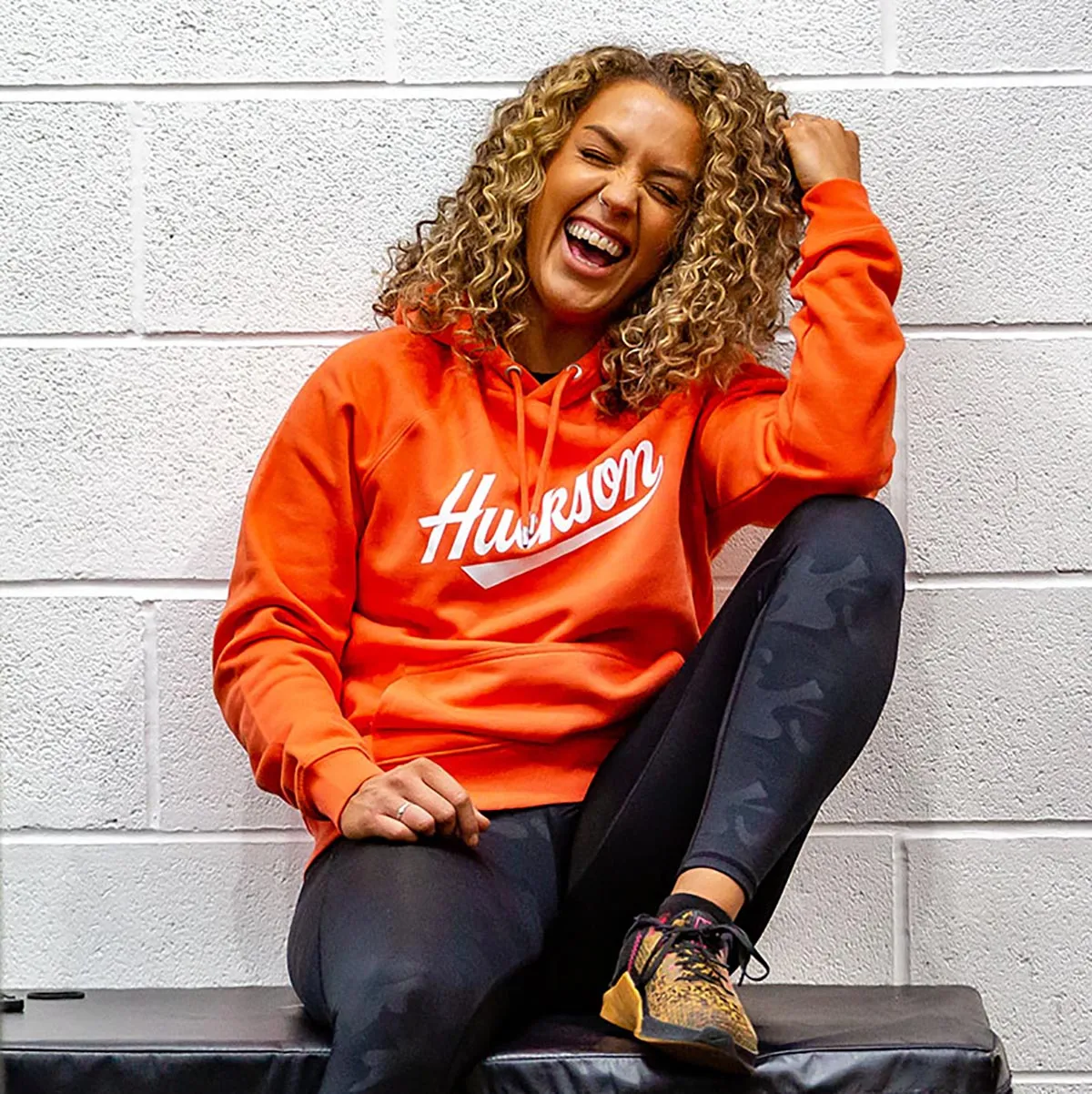 Orange 'Script' Organic Unisex Hoodie