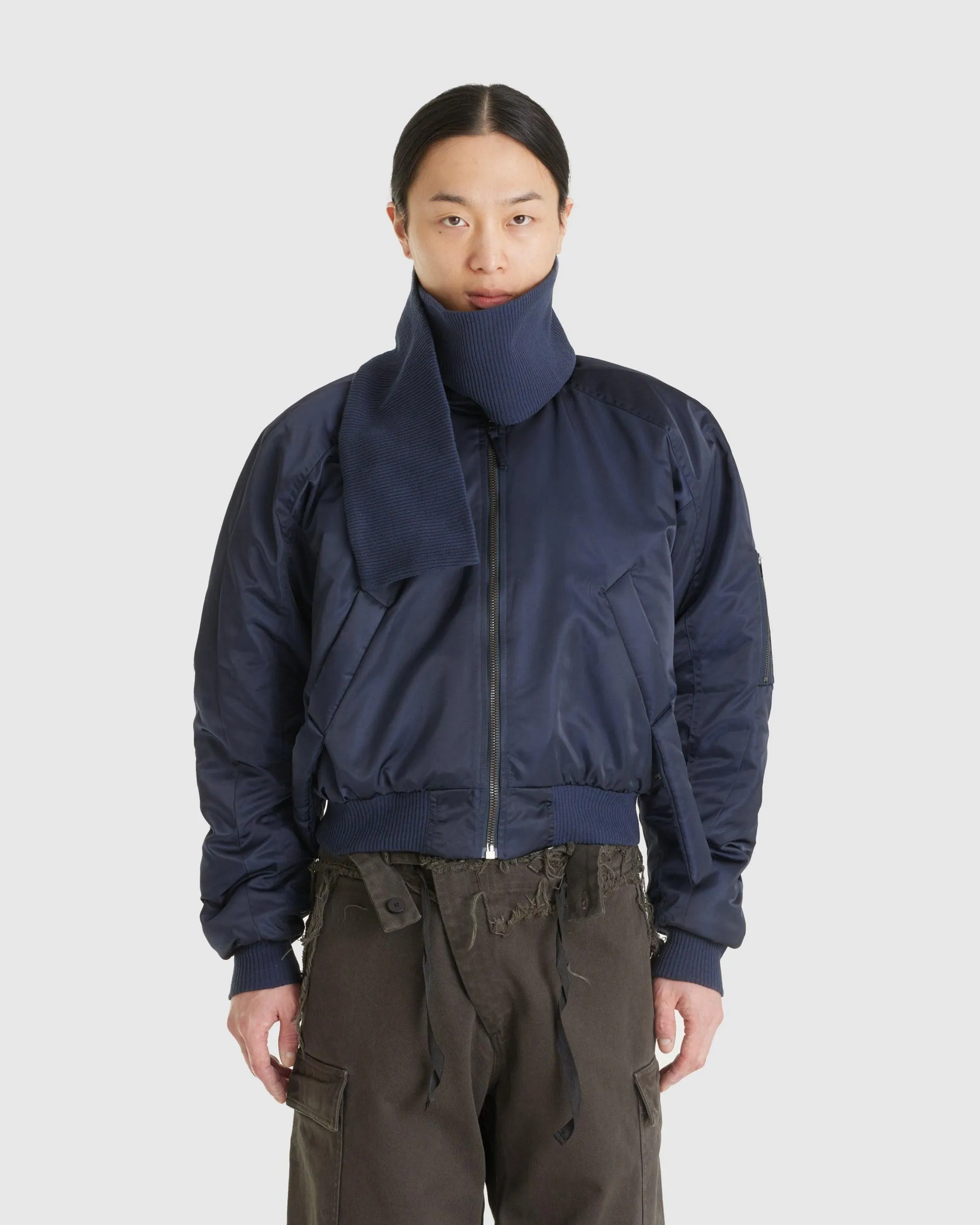 Scarf Bomber Jacket
