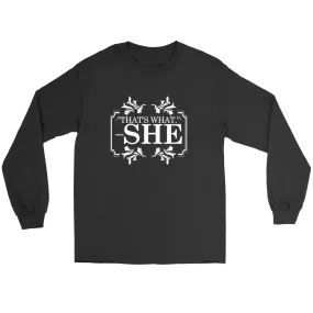 That's What - She - V2 -White Lettering Shirt
