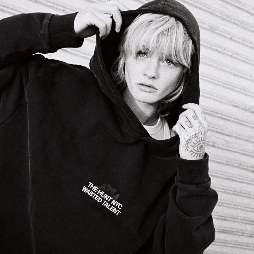 Wasted Talent X The Hunt NYC Hooded Sweatshirt - Kaviar Black
